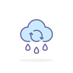 Rainwater harvesting icon in filled outline style.