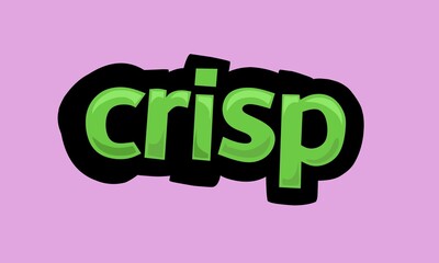 CRISP writing vector design on pink background