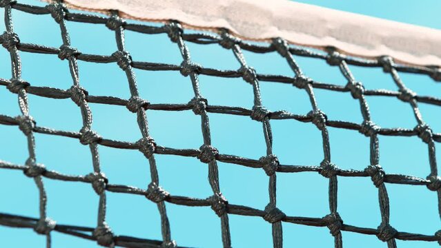 Super Slow Motion Shot of Tennis Ball Hitting the Net at 1000fps.