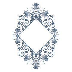 frame with floral ornament, vector artwork