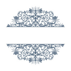frame with floral ornament, vector artwork