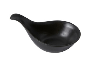 Empty bowl spoon isolated on white background.