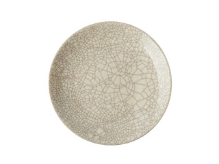 isolated ceramic plate on white background