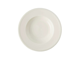 isolated ceramic plate on white background