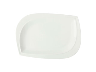 isolated ceramic plate on white background