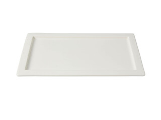 isolated ceramic plate on white background