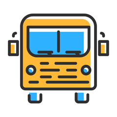 School bus line icon. Transport icons. Vector illustartion concept