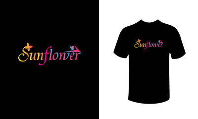 sunflower t-shirt design.