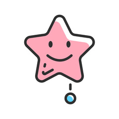 Nightlight child icon in color. Vector illustration