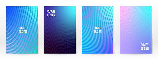 Minimal Poster. Pastel Soft. Blue Gradient Set.