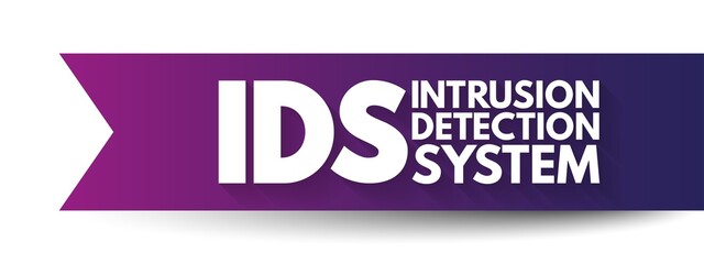 IDS - Intrusion Detection System is a device or software application that monitors a network or systems for malicious activity or policy violations, acronym text concept background - obrazy, fototapety, plakaty