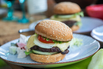 Just made burgers at summer barbecue