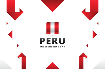 Peru Independence Day Design Background For International Moment