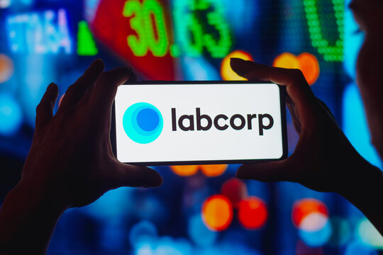 July 24, 2022, Brazil. In this photo illustration, the Laboratory Corporation of America Holdings (Labcorp) logo is displayed on a smartphone screen.