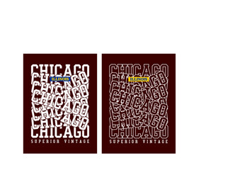Chicago typography design for t shirt print