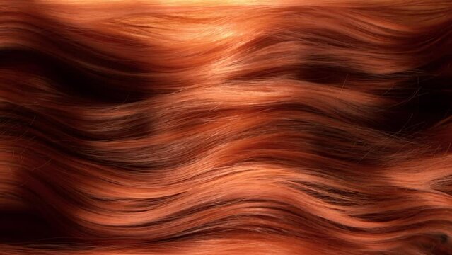 Super Slow Motion Shot of Waving Ginger Hair at 1000 fps.