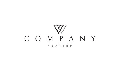 Vector logo on which an abstract image of a tooth in the form of the letter W.