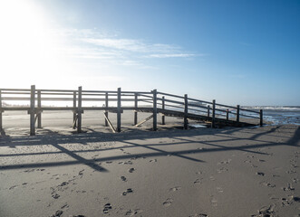 North Sea landscape in Sankt Peter-Ording, Germany.