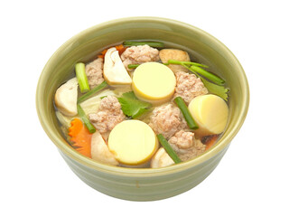 Homemade Clear Soup with Tofu and Minced Pork Bowl