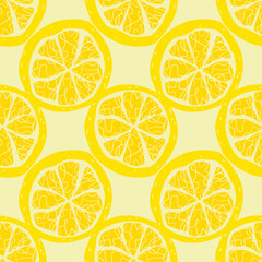 Seamless pattern with lemon. Summer background. Patterns of wrapping paper and pillows.