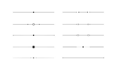Set of Simple Decorative Page Dividers and Design Elements