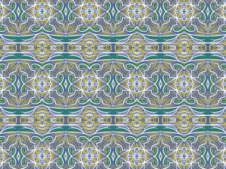 Traditional floral ornament design. Ethnic ornamental seamless pattern background. Hand drawing colorful ornate, creative work. Digital art illustration