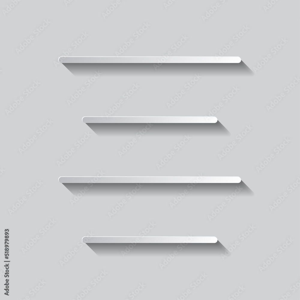 Poster text alignment icon, vector. flat design. paper style with shadow. gray background.ai