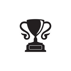Trophy icon logo vector