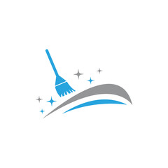 Obraz premium cleaning logo with vector illustration symbol template
