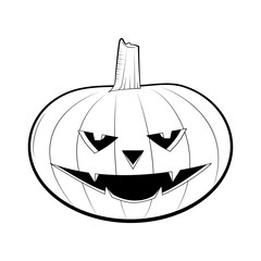Pumpkin line icon, outline vector sign