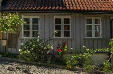 Fototapeta na wymiar Old houses in Oslo, Norway