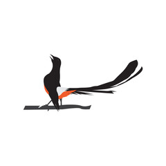 Stone magpie,icon logo vector design