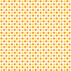 Star, Heart, Moon, Sun Seamless Pattern Background Vector