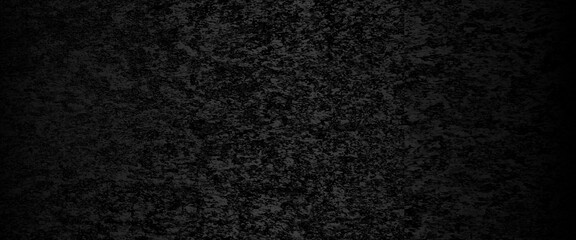 Black stone concrete texture background anthracite panorama. Panorama dark grey black slate background or texture, vector black concrete texture. stone wall background.	