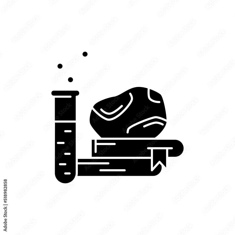 Poster mineralogy line icon. isolated vector element.