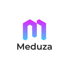 Initial Letter M gradient colorful Logo