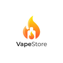 flame vapor gradient colorful logo