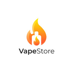 flame vapor gradient colorful logo