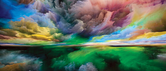 Obraz na płótnie Canvas Vivid Land and Sky