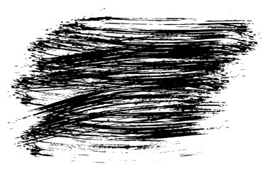 Brush stroke ink paint, grunge design elements.  Vector illustration