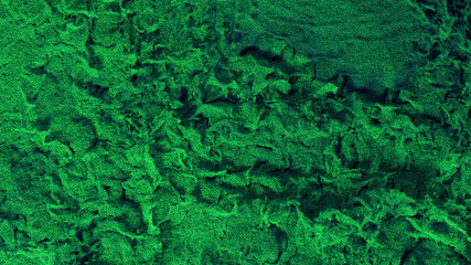 Millions of Tiny Green Particles Filling the screen with many Swirls and Vortex on Black