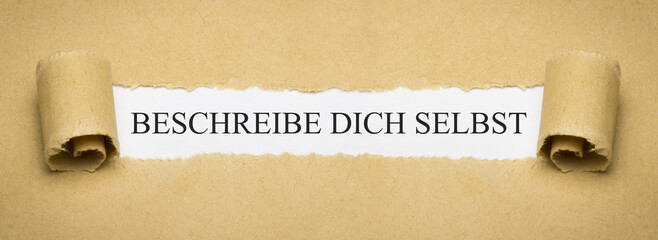 Beschreibe dich selbst