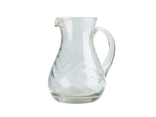 empty glass jug isolated on white background
