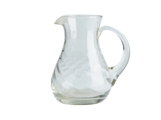 empty glass jug isolated on white background