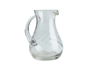 empty glass jug isolated on white background