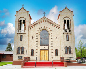 Classic brick church in Dillon Montana