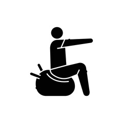 Exercise olor line icon. Pictogram for web page, mobile app, promo.