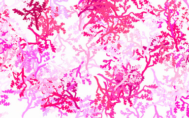 Obraz na płótnie Canvas Light Pink vector natural background with leaves, branches.