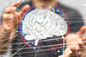 medical on hospital background, medical technology network concept