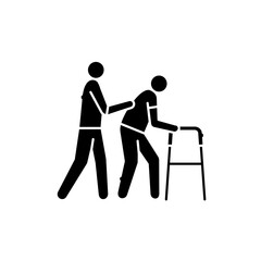 Rehabilitation olor line icon. Pictogram for web page, mobile app, promo.